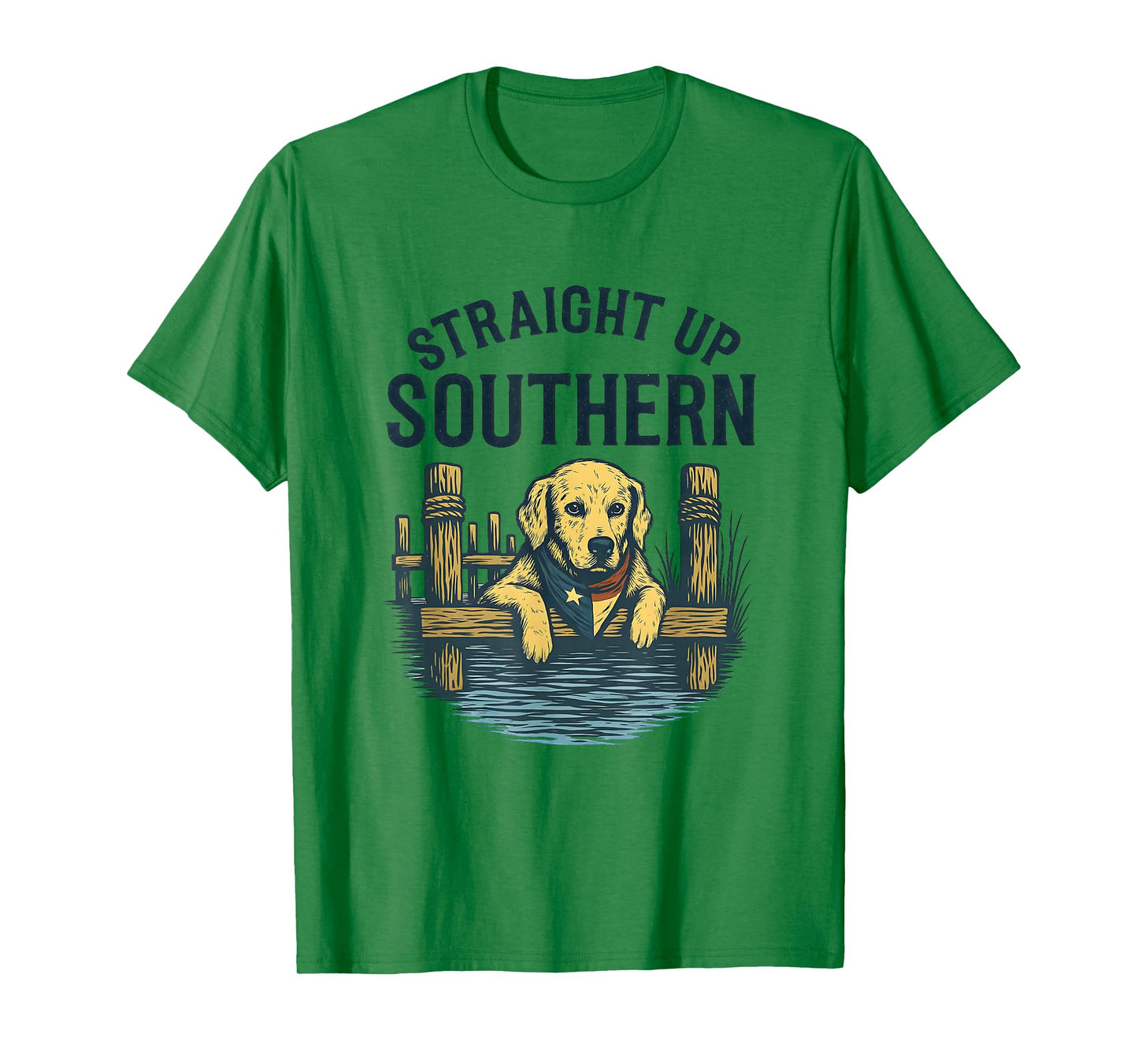 Straight Up Southern Dog Lover Rustic Country Lake Life T-Shirt