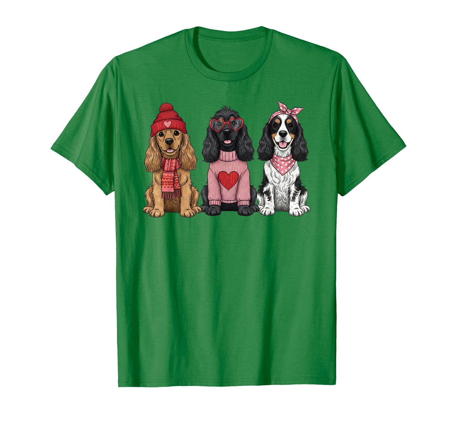 Cute American Cocker Spaniel Valentine Dog T-Shirt