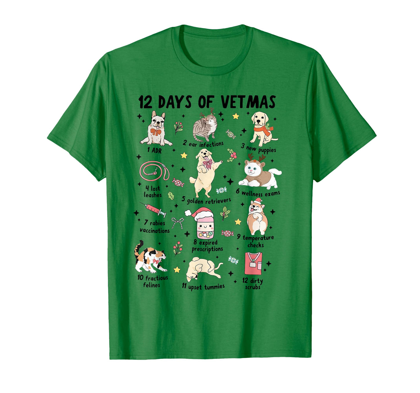 12 Days of Vetmas Christmas T-Shirt
