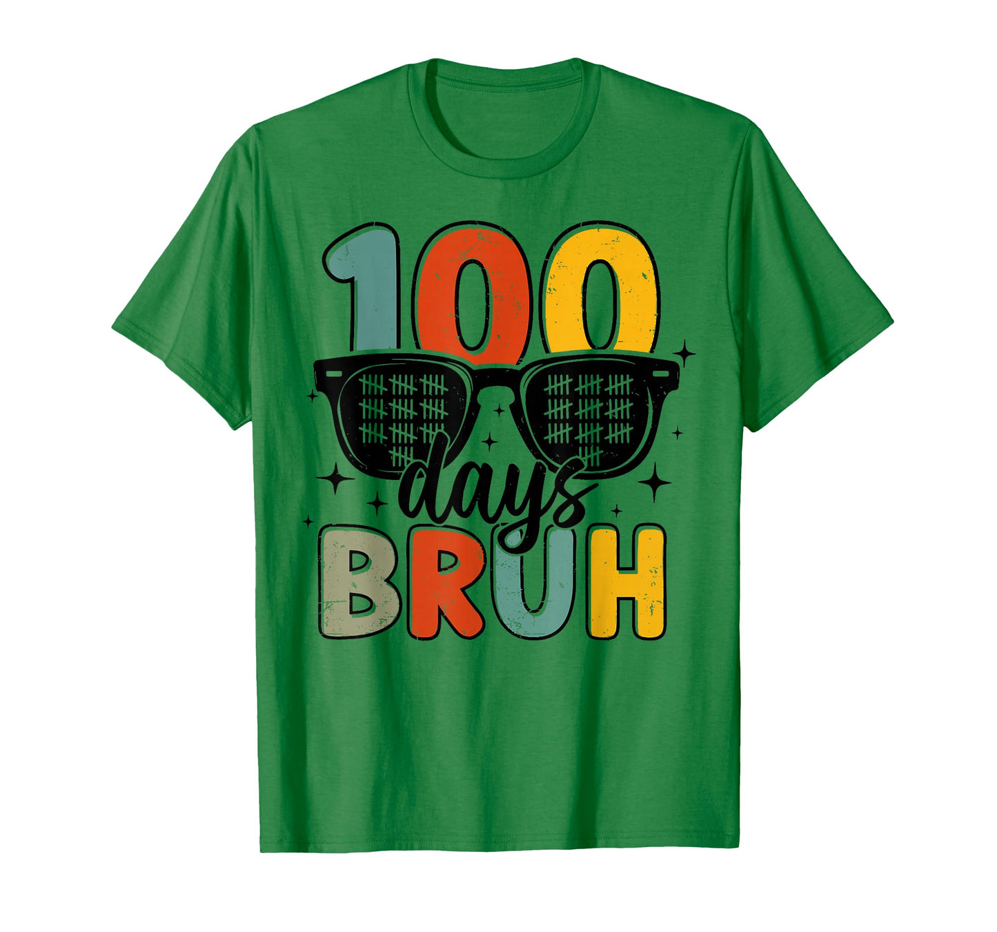 Bruh 100 Days of School 100th Day of School Sunglasses Boys T-Shirt