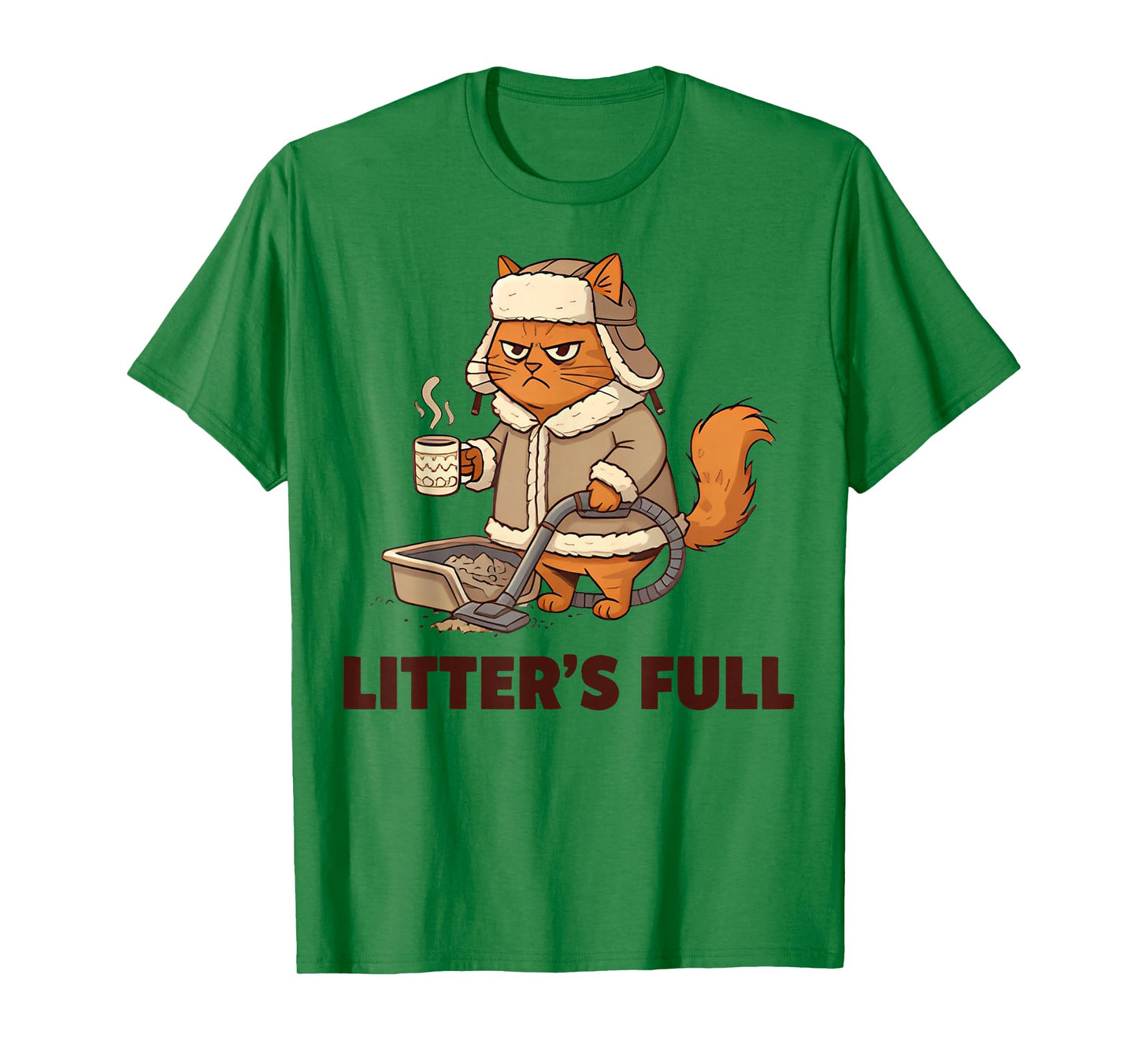 Litter’s Full Funny Cat Lovers Christmas Xmas T-Shirt