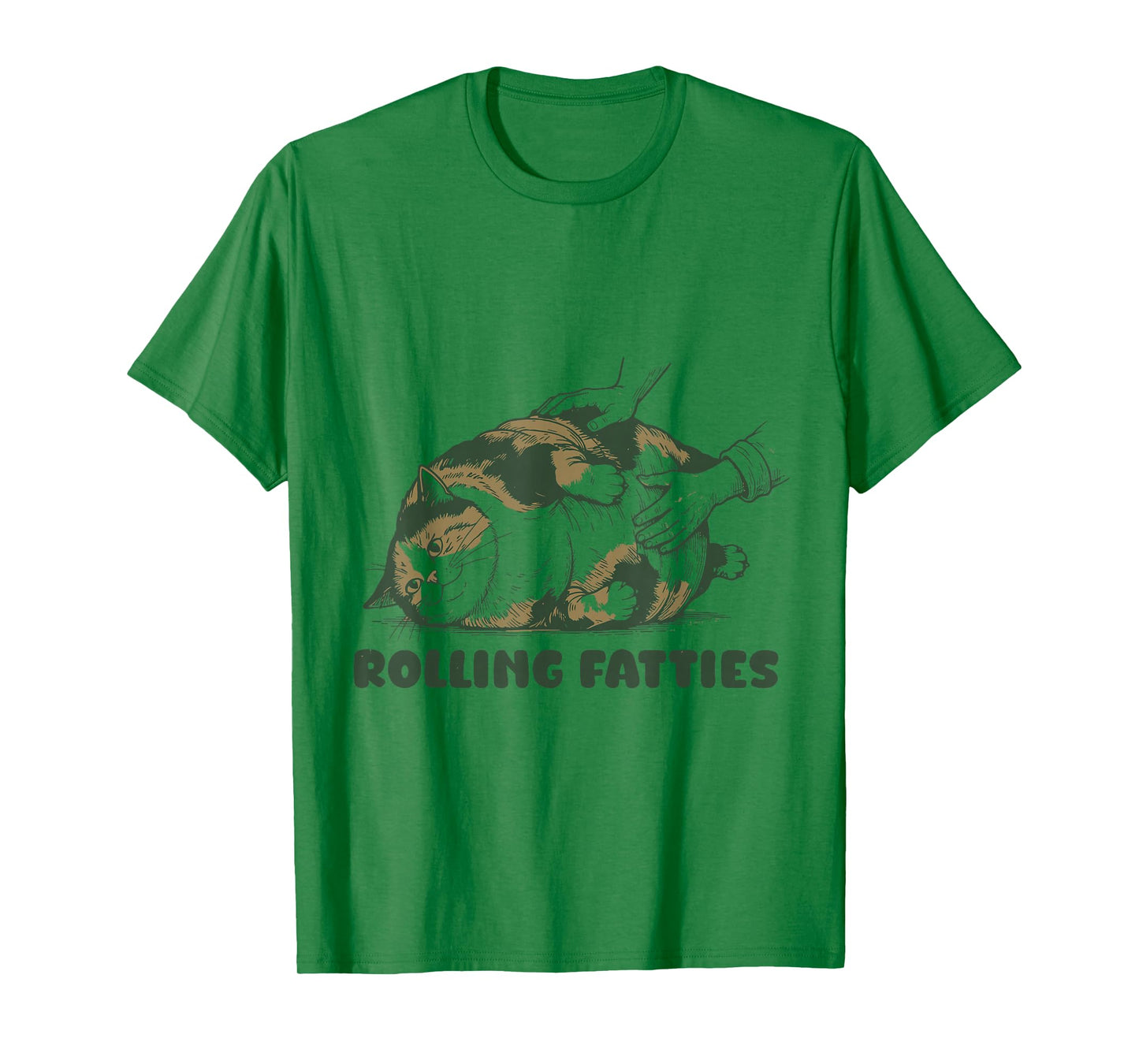Rolling Fatties Calico Funny Cute Cat Lover T-Shirt
