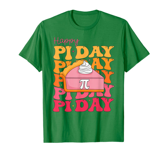Groovy Happy Pi Day Spiral Pi Math Teacher Pi Day Lover T-Shirt