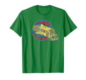 The Magic School Bus Vintage Distressed Bus Logo Cartoon T-Shirt
