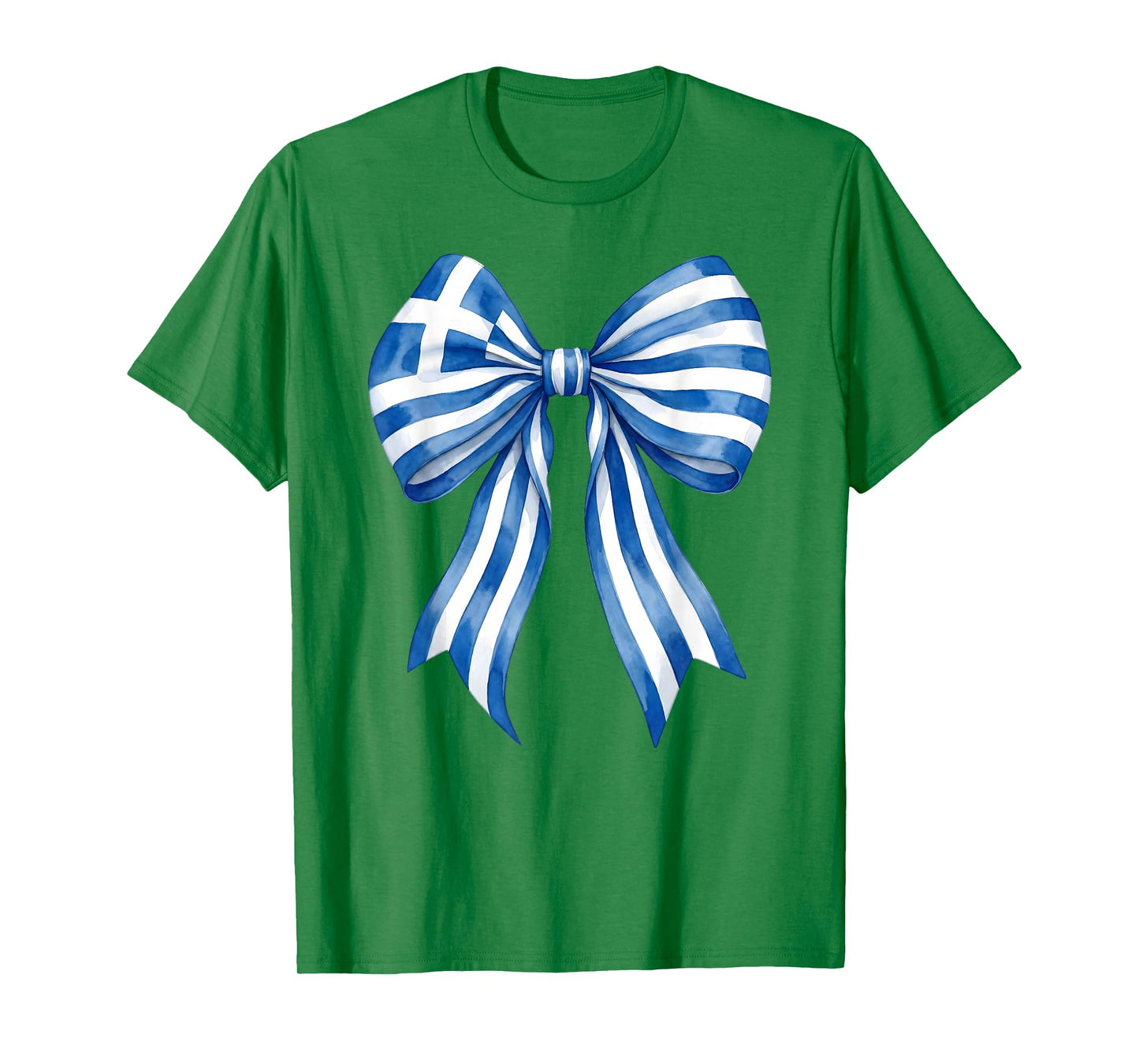 Greek Coquette Bow Koukla Greece Flag Cute Greek Girl T-Shirt