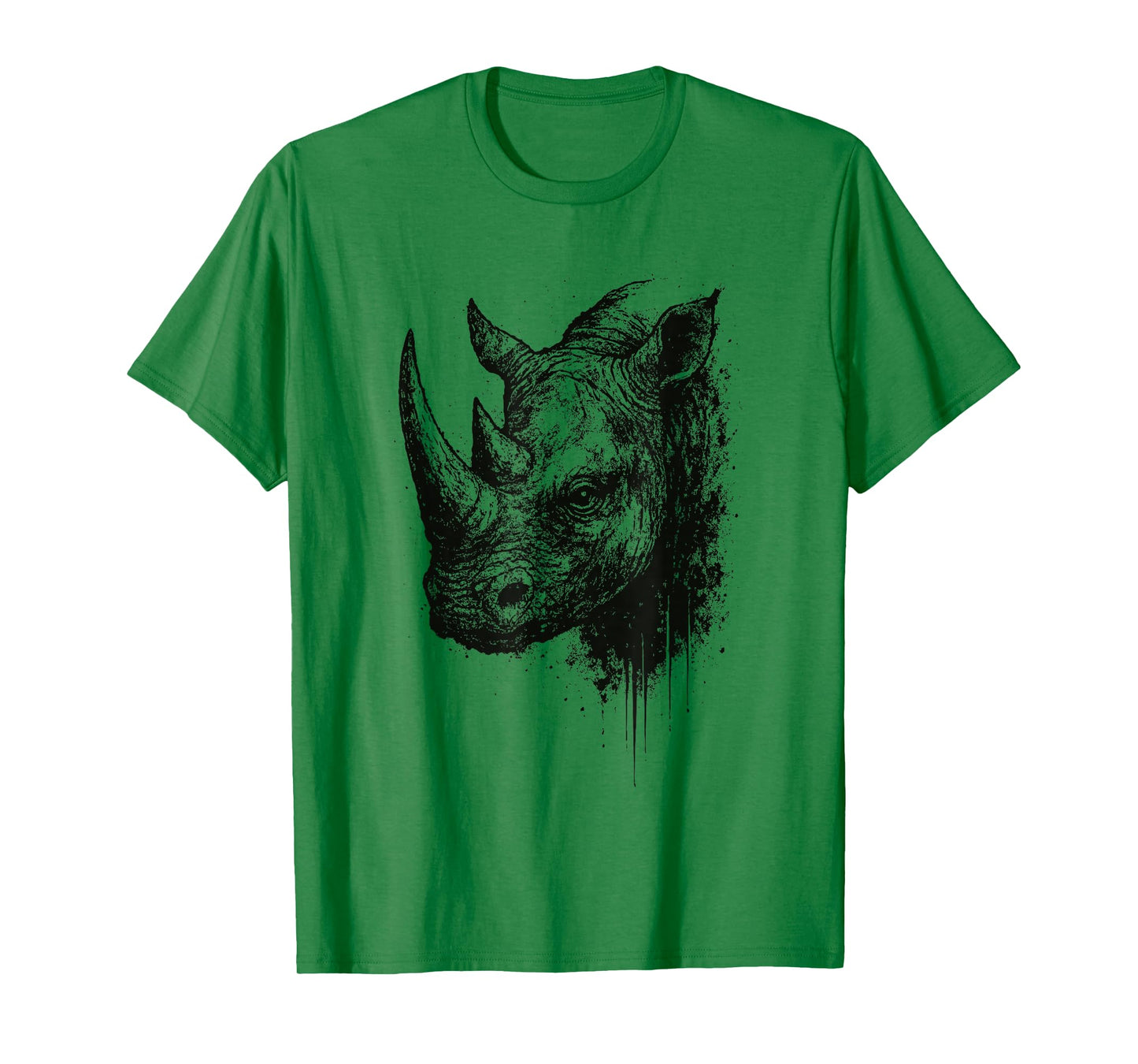 Rhino Ink Art Grunge Safari Wildlife Portrait Rhinocerus T-Shirt