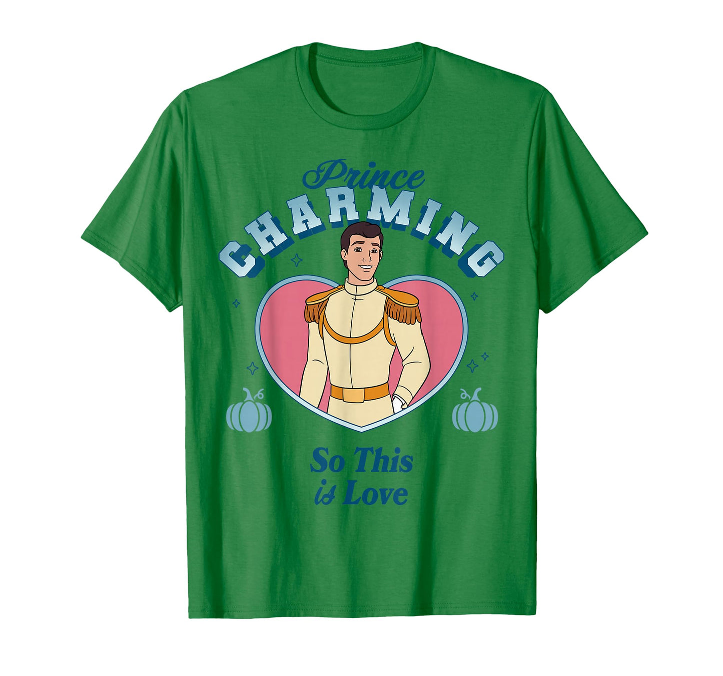 Disney Cinderella Prince Charming So This is Love Pink Heart T-Shirt