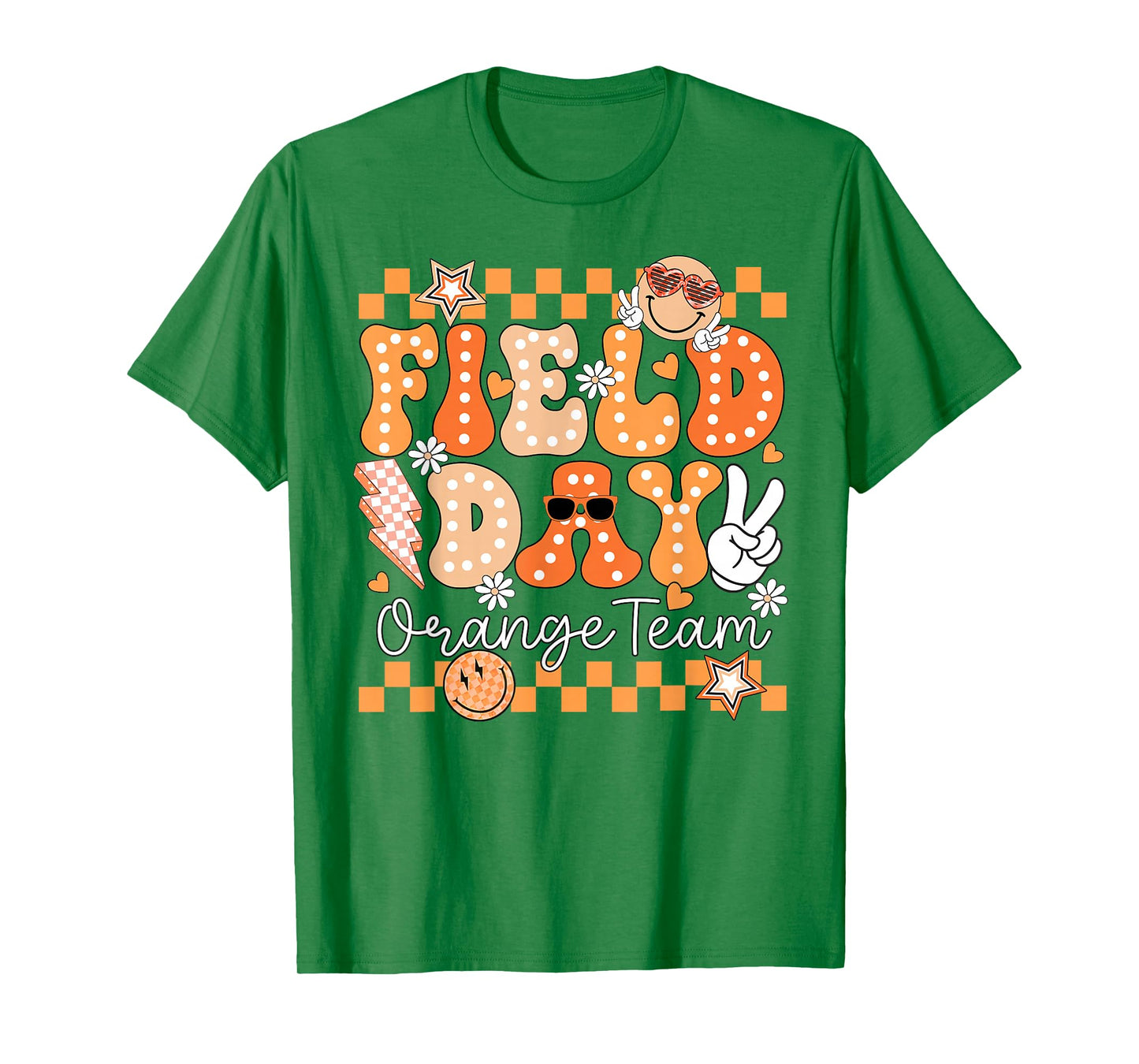 Funny Field Day Orange Team Field Trip Matching Teacher Kids T-Shirt