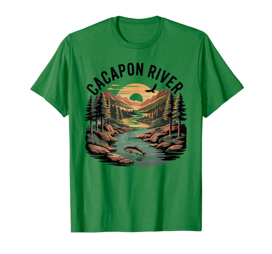 Cacapon River T-Shirt Retro Minimalist River Cacapon T-Shirt
