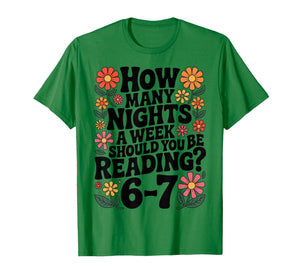 Funny Reading 6 7 Six Seven Meme English Teacher Book Lover T-Shirt