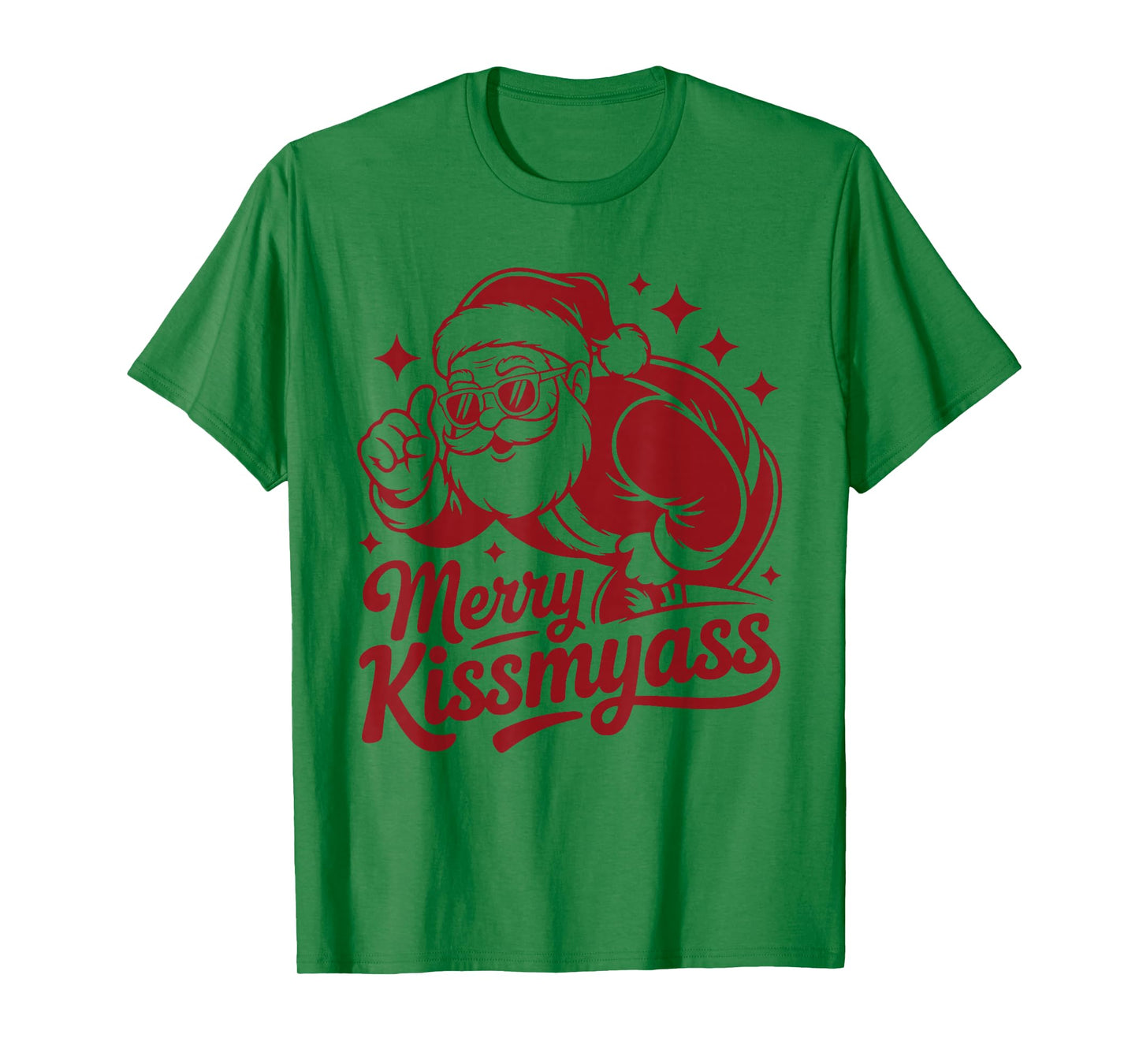 Funny Merry KissMyAss Christmas Funny Santa Claus T-Shirt
