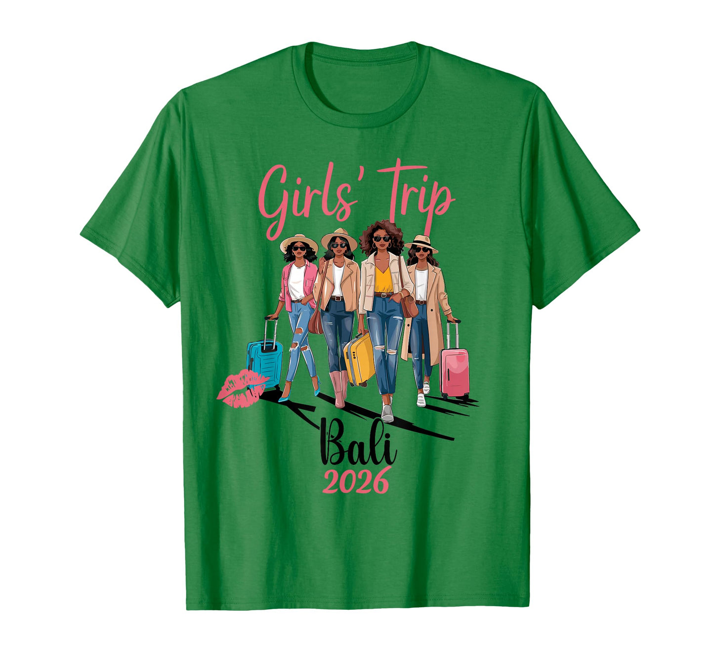 Black Girls Trip Bali 2026 Vacation Birthday Melanin Queen T-Shirt