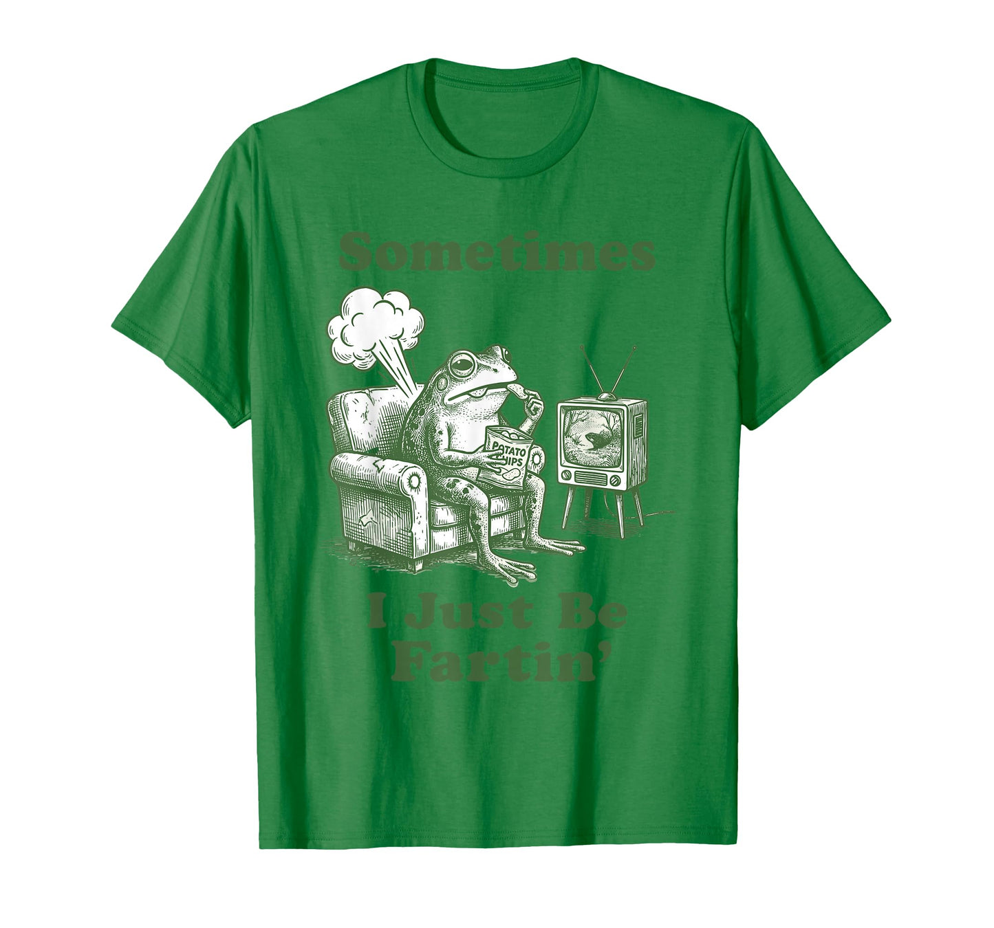 Sometimes I Just Be Fartin Frog Funny Meme Retro Lazy Toad T-Shirt