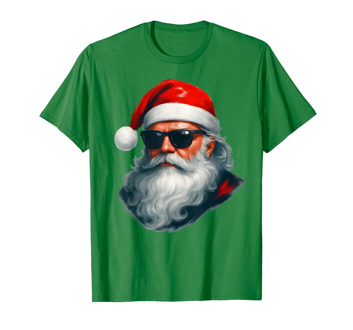 Santa Face Retro Sunglasses Funny Christmas Pajama Mens Boys T-Shirt