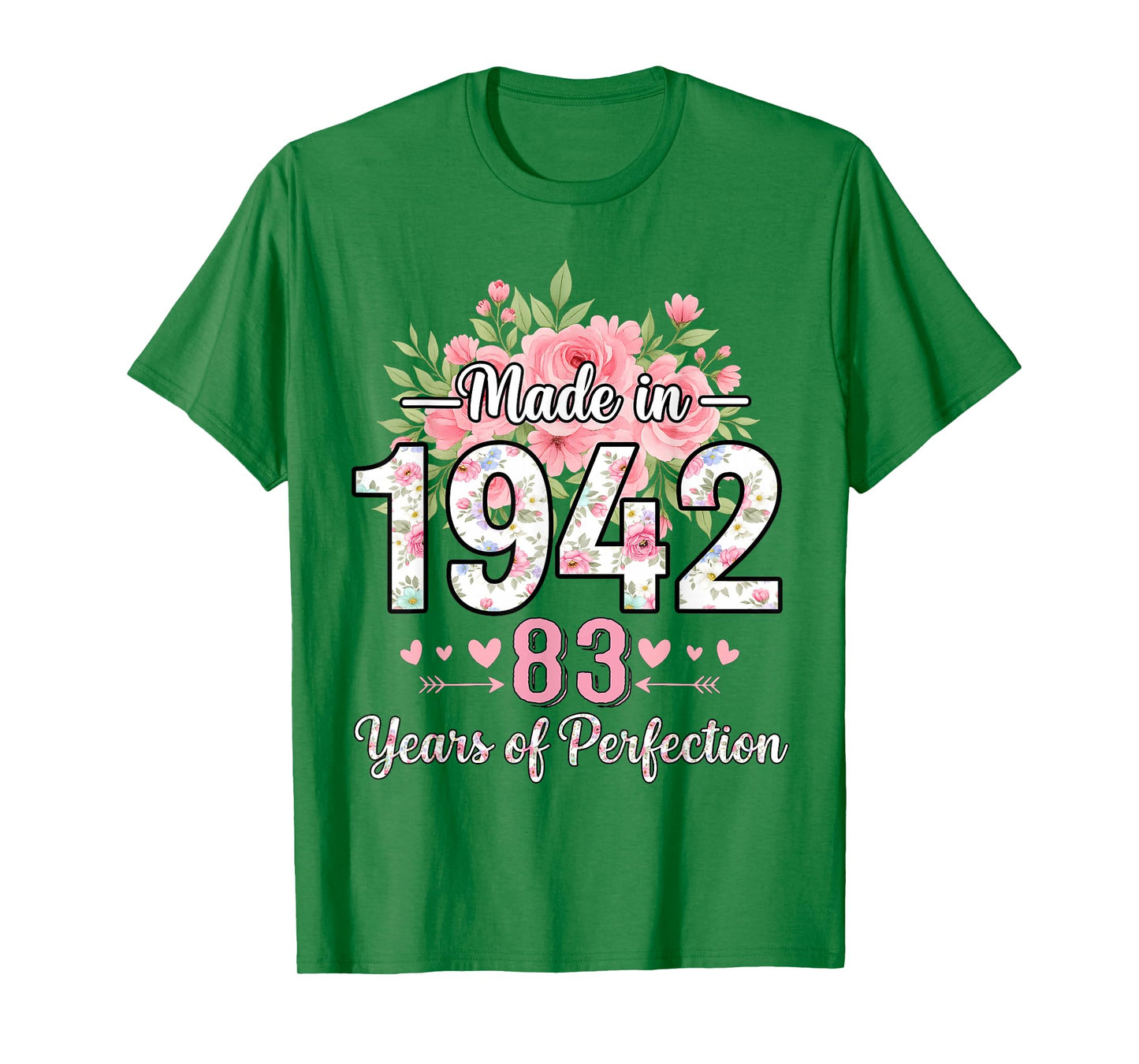 Made in 1942 Floral 83rd Birthday Gifts Women 83 Years Old T-Shirt