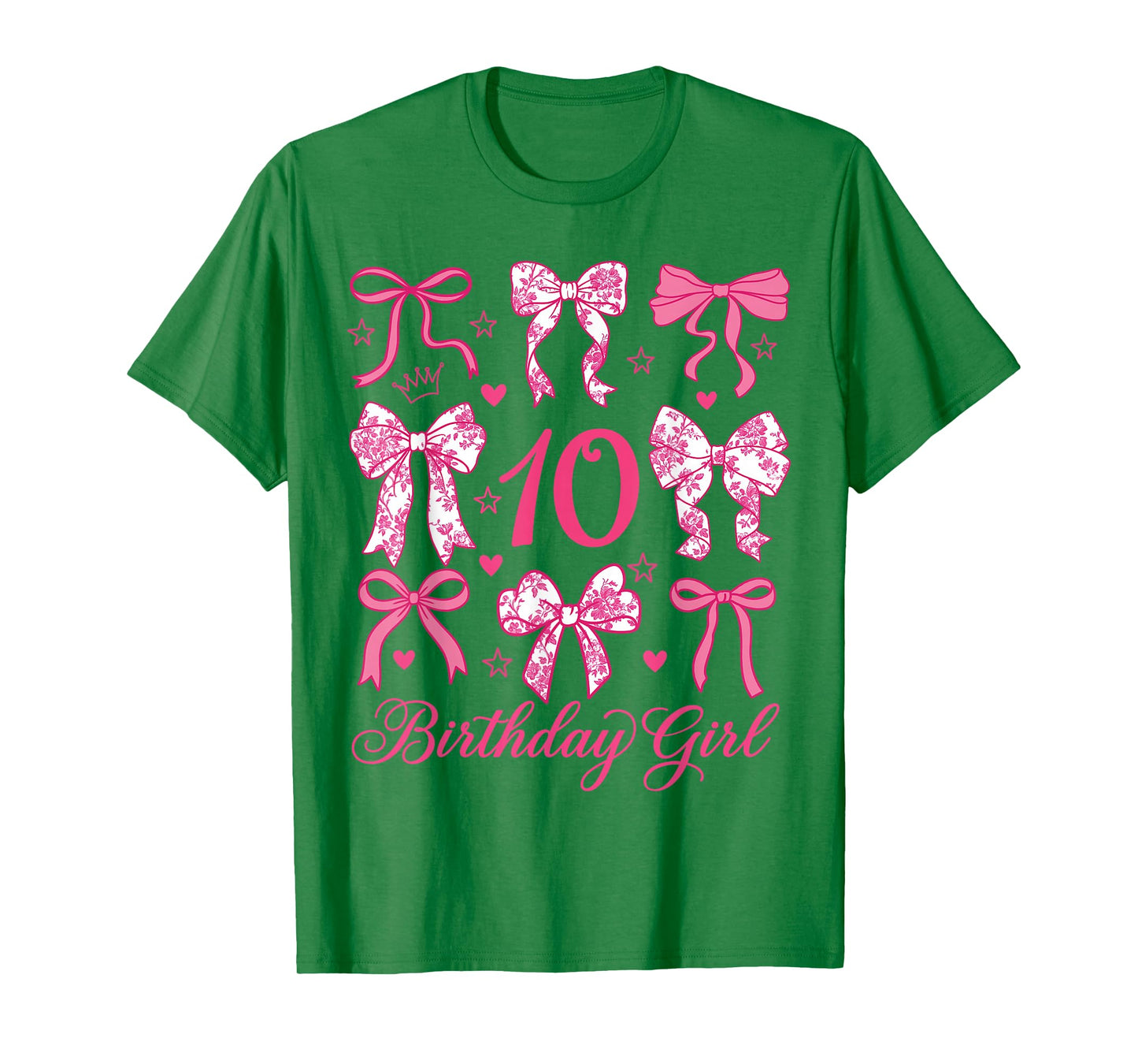 Cute It's My 10 Bday Coquette Bow 10th Birthday Girls T-Shirt