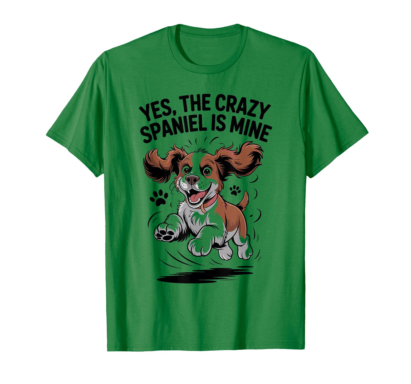 Cute Crazy Field Dog Funny Pet English Springer Spaniel T-Shirt