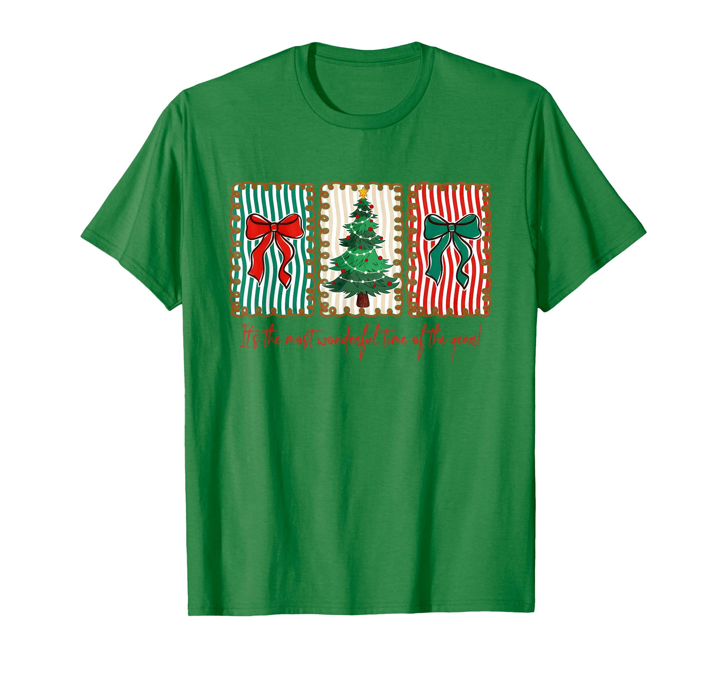 It's The Most Wonderful Time of The Year Xmas Tree Coquette T-Shirt