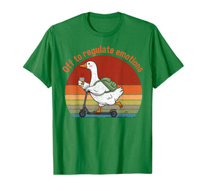 Retro Vintage Off to Regulate Emotions Goose Mental Health T-Shirt