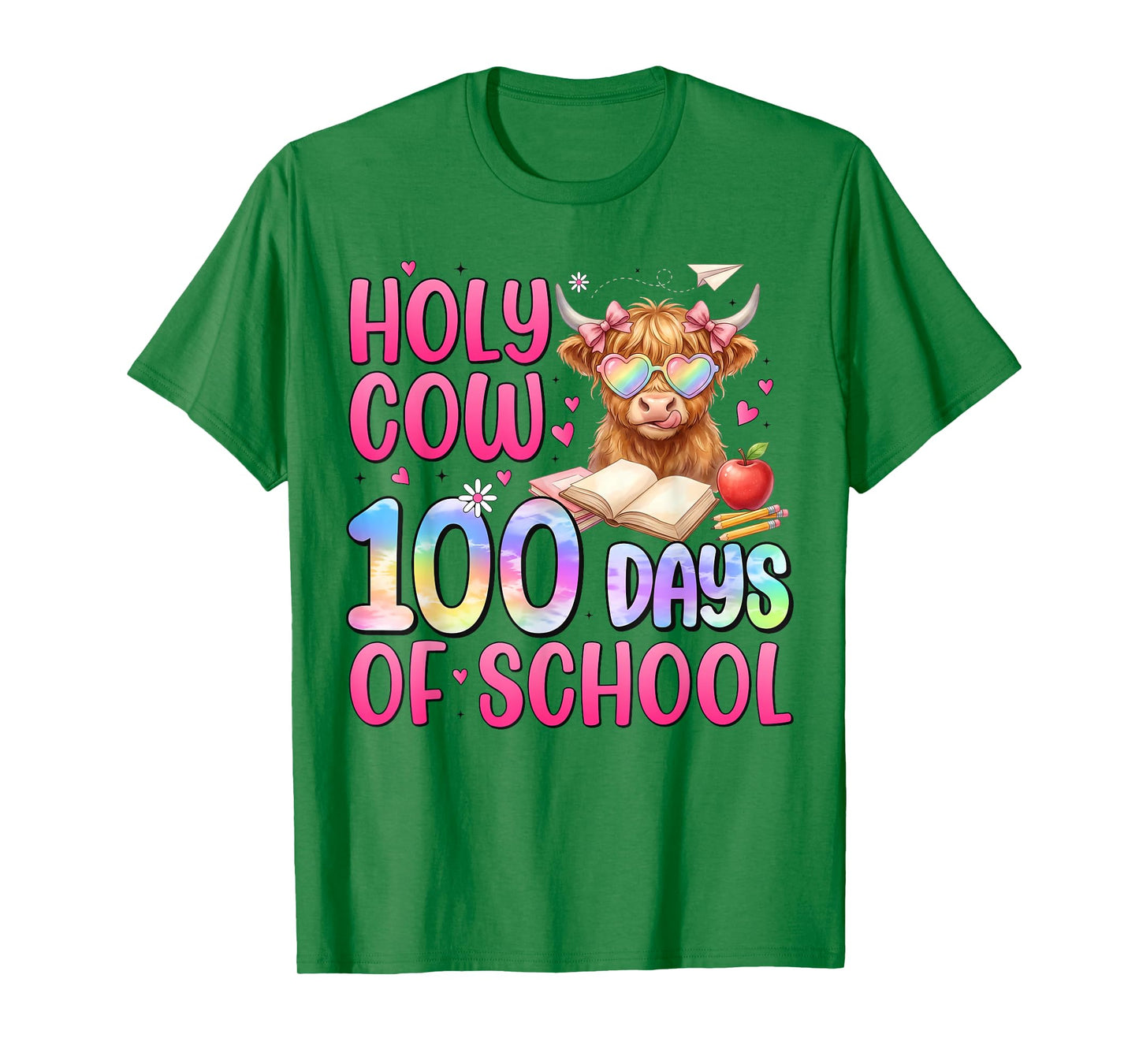 Holy Cow 100 Days of School 100th Day Smarter Teacher Girls T-Shirt