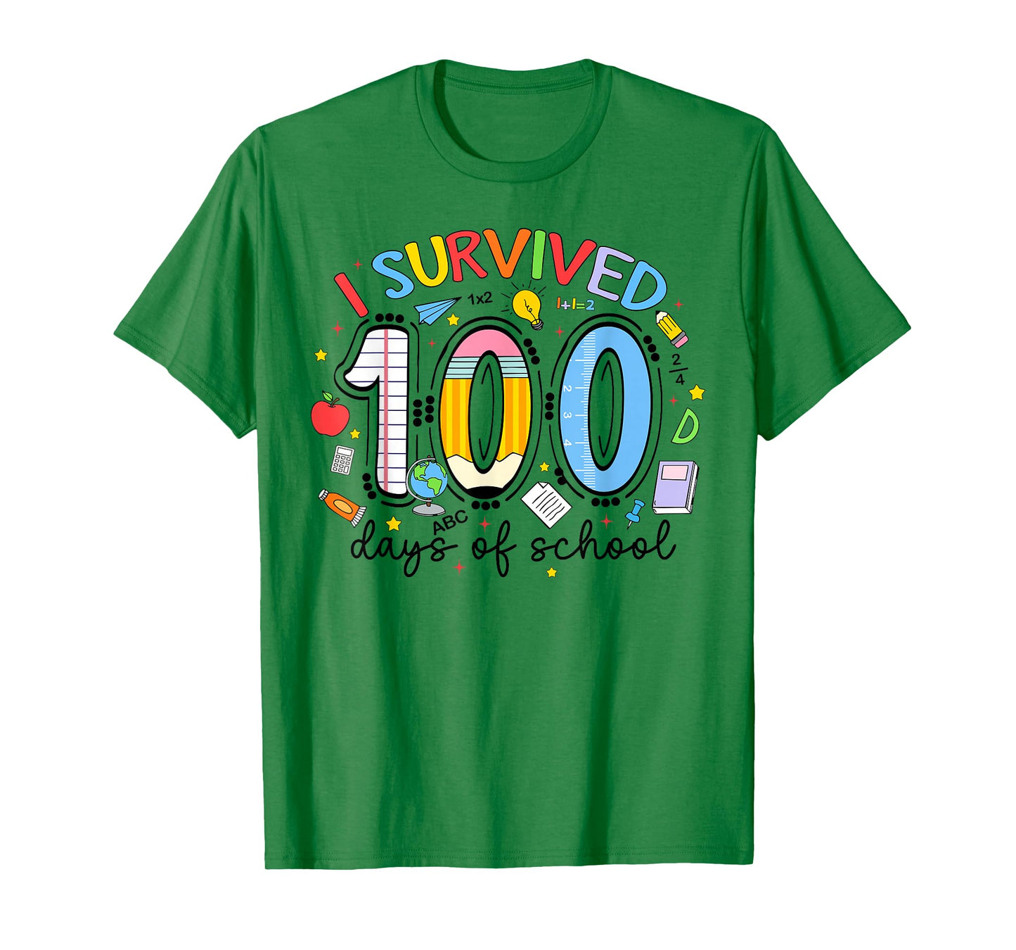 I Survived 100 Days of School 100th Day Teacher Student Kids T-Shirt