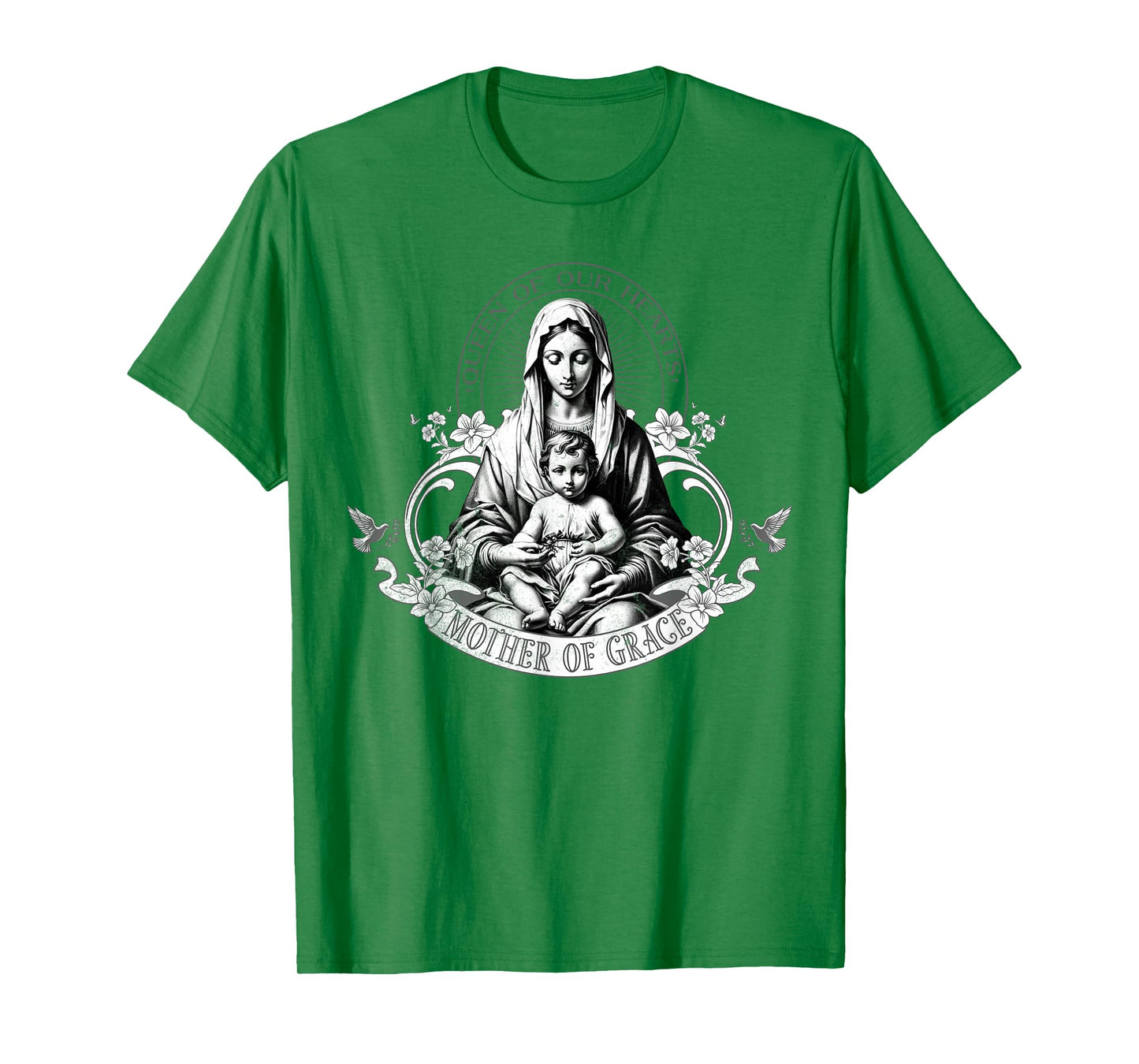 Religious Christian God Jesus Saint Mary Mother of Grace T-Shirt