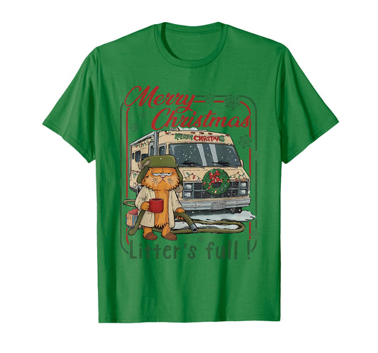 Meowy Funny Litter’s Full Cat Christmas Parody Litter’s Full T-Shirt