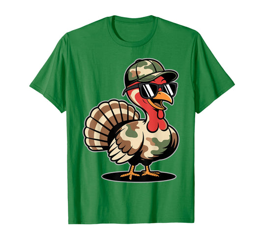 Camo Turkey Day Hunting Fall Thanksgiving Gifts T-Shirt