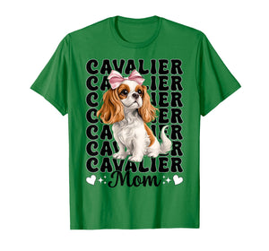 Cavalier Mom Mama Cavalier King Charles Spaniel Dog Coquette T-Shirt