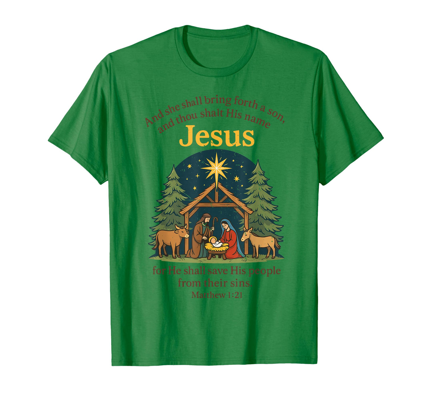 Jesus Nativity Christian Christmas Bible Pjs Toddler Pajama T-Shirt