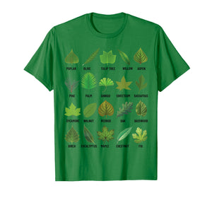 Types of Tree Leaves Biology Nature Educational T-Shirt