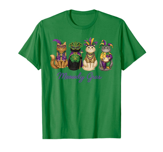 Meowdi Gras Mardi Gras Cat Lover New Orleans Louisiana T-Shirt