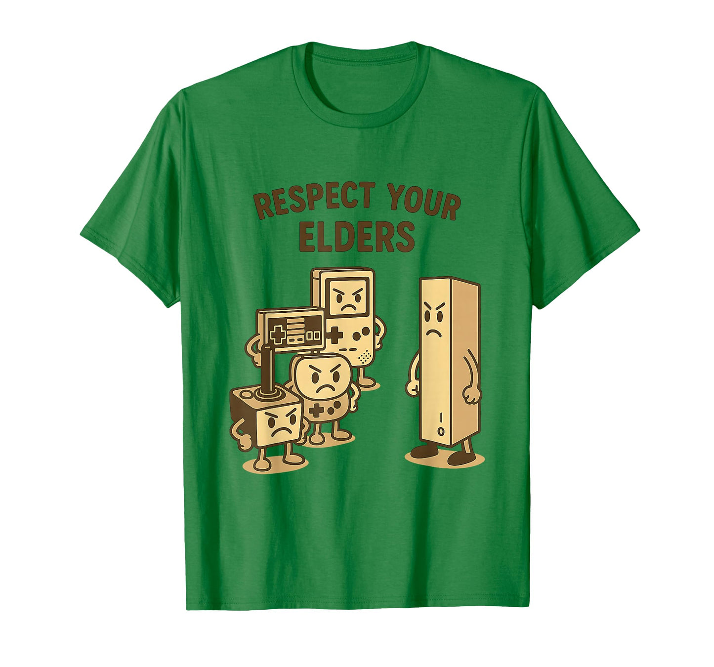 Video Game Respect Your Elders Retro 80 90s Old Gamer Gaming T-Shirt