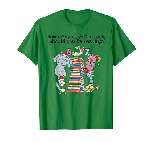 How Many Nights A Week Should You Be Reading 6 7 Christmas T-Shirt