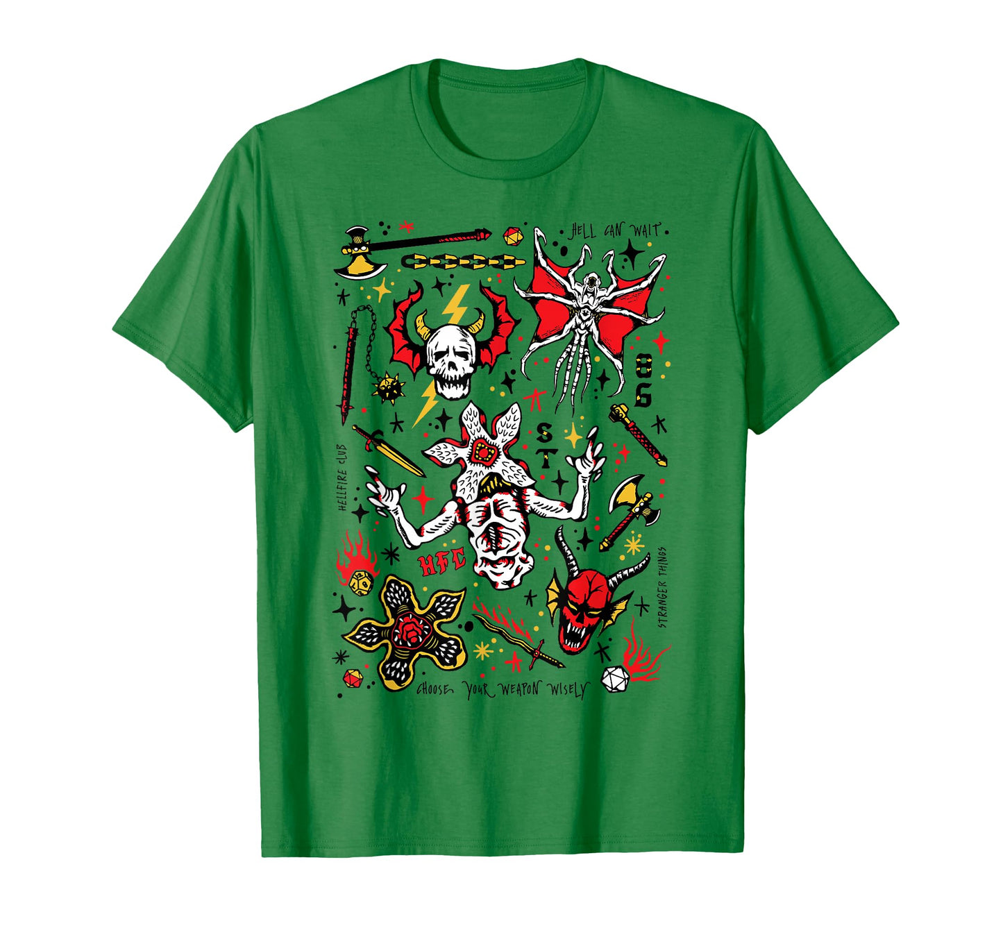 Stranger Things Hellfire Club Demobat Skull T-Shirt