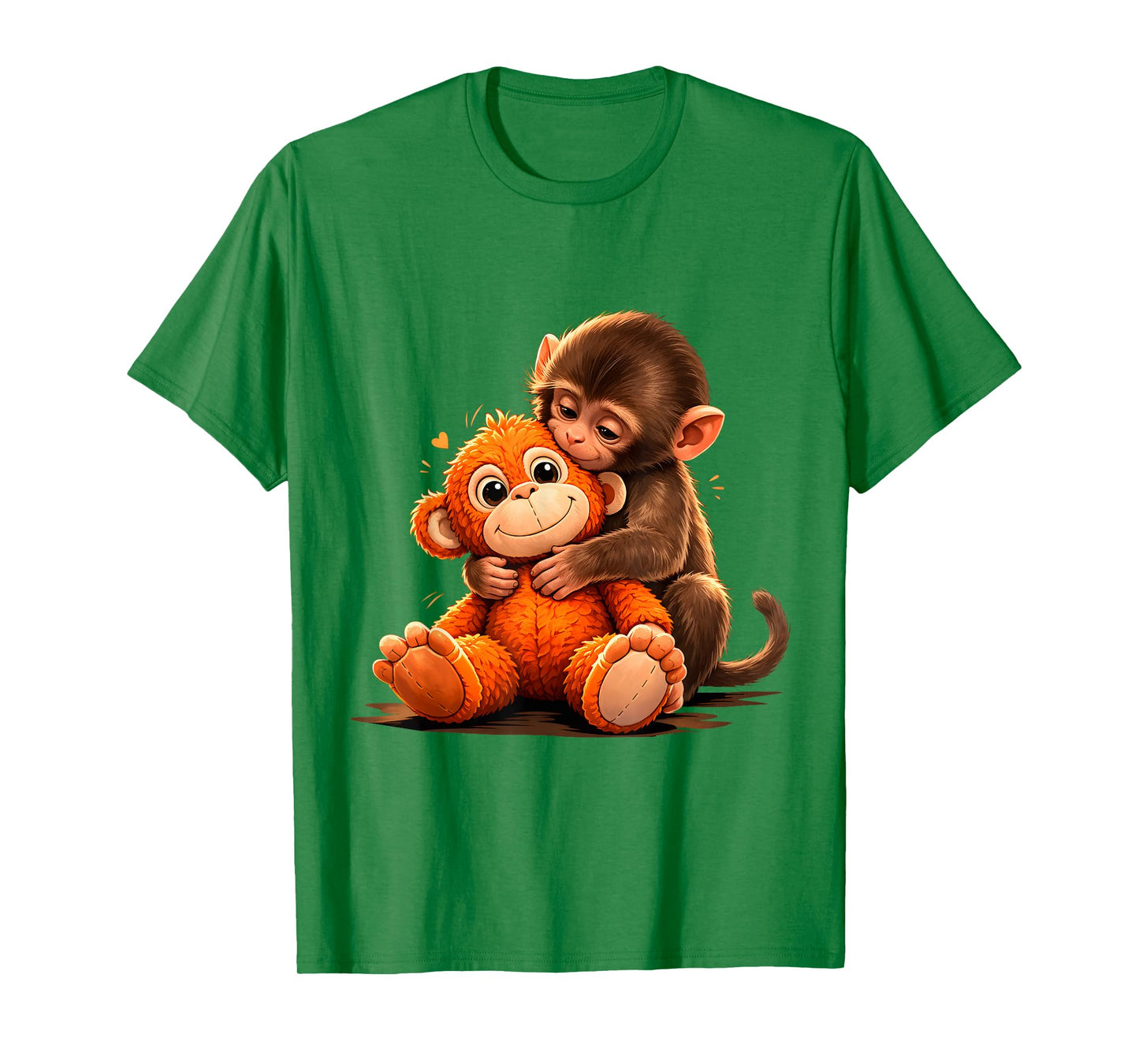 Cute Baby Punch Monkey Hugging Plush Toy T-Shirt