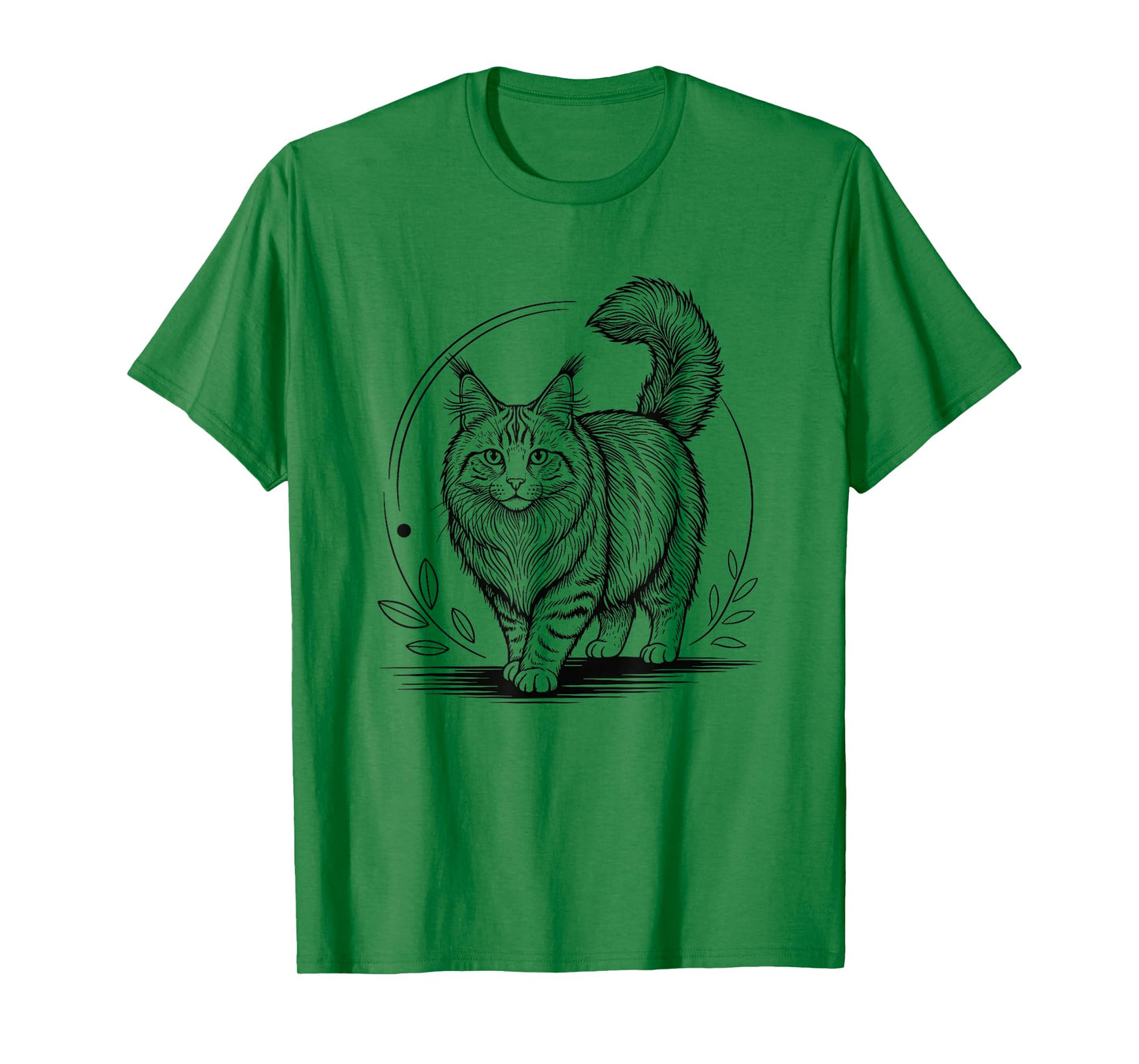 Line Art Norwegian Forest Cat Minimalist Wegies T-Shirt