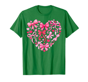 Cute Pink Heart Love Coquette Valentine Outfit Women Girl Ki T-Shirt