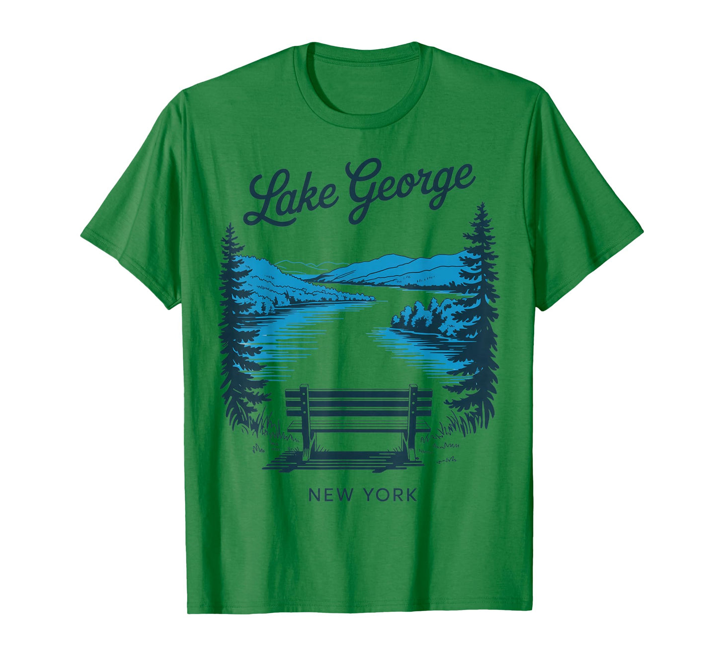 Lake George Vintage Travel Scenic View T-Shirt