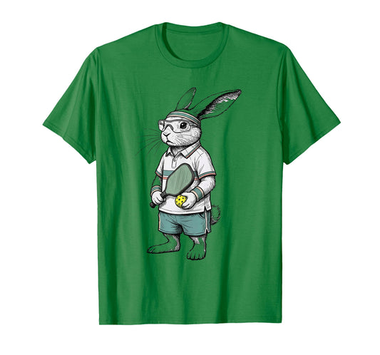 Easter Pickleball Shirt for Men Pickle Bunny Funny T-Shirt