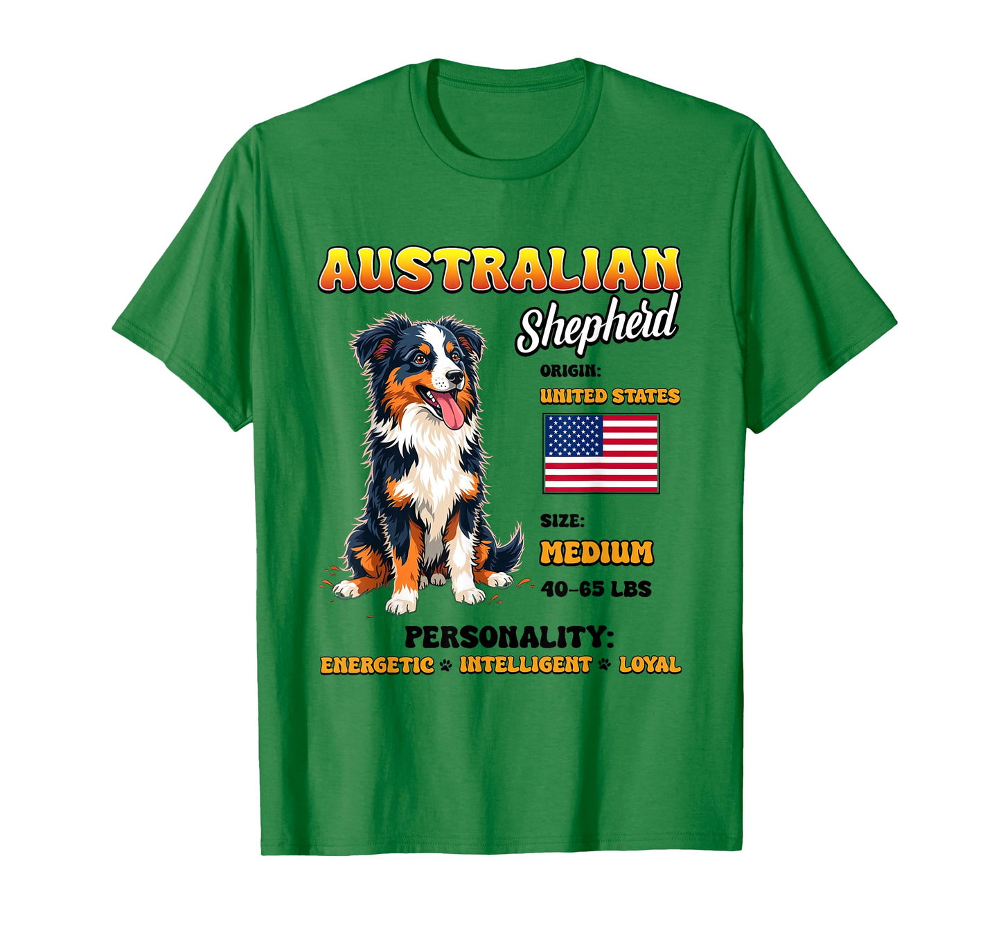 Australian Shepherd Design for Men Women Kids T-Shirt