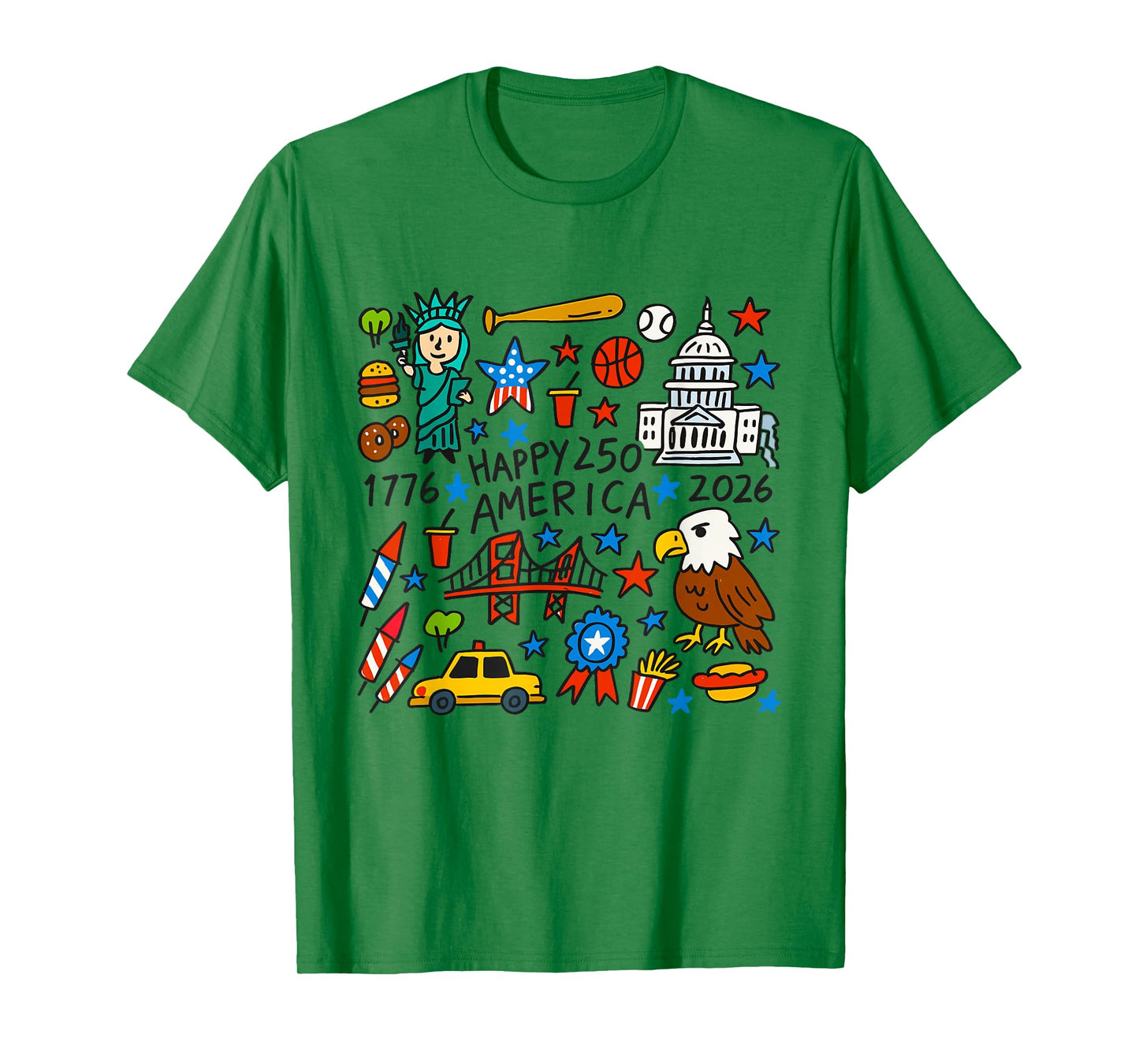 Vintage 250 Years America Anniversary 250th Independence Day T-Shirt