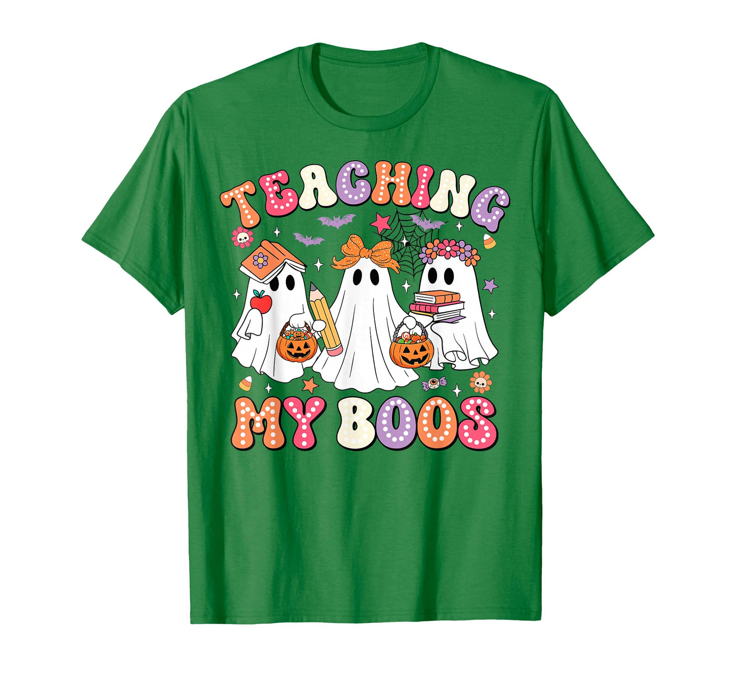 Teaching My Boos Cute Spooky Ghost Teacher Halloween Women T-Shirt