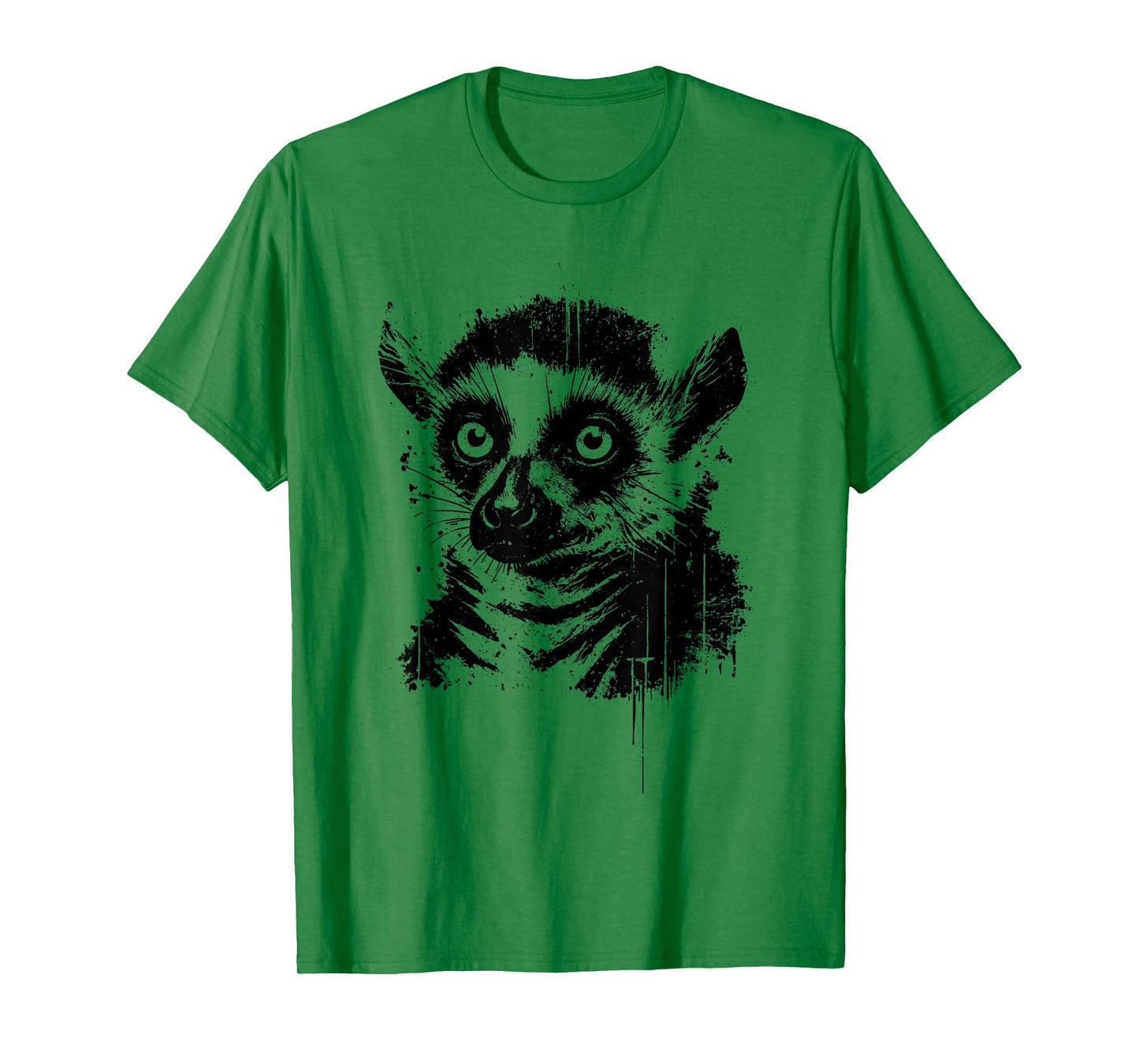 Lemur Ink Art Jungle Madagascar Wildlife Portrait Grunge T-Shirt