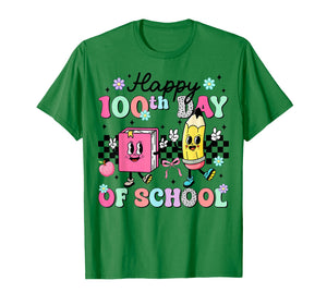 Happy 100th Day of School Student Gift Girls Teachers Kids T-Shirt