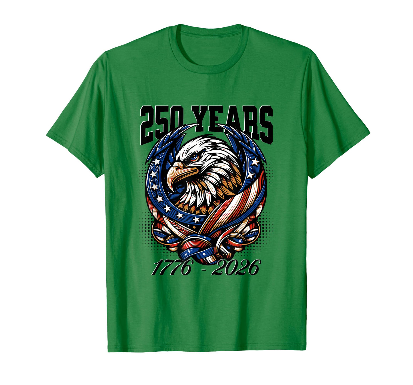 Proud Eagle Patriotic USA Flag 250 Years 1776-2026 T-Shirt