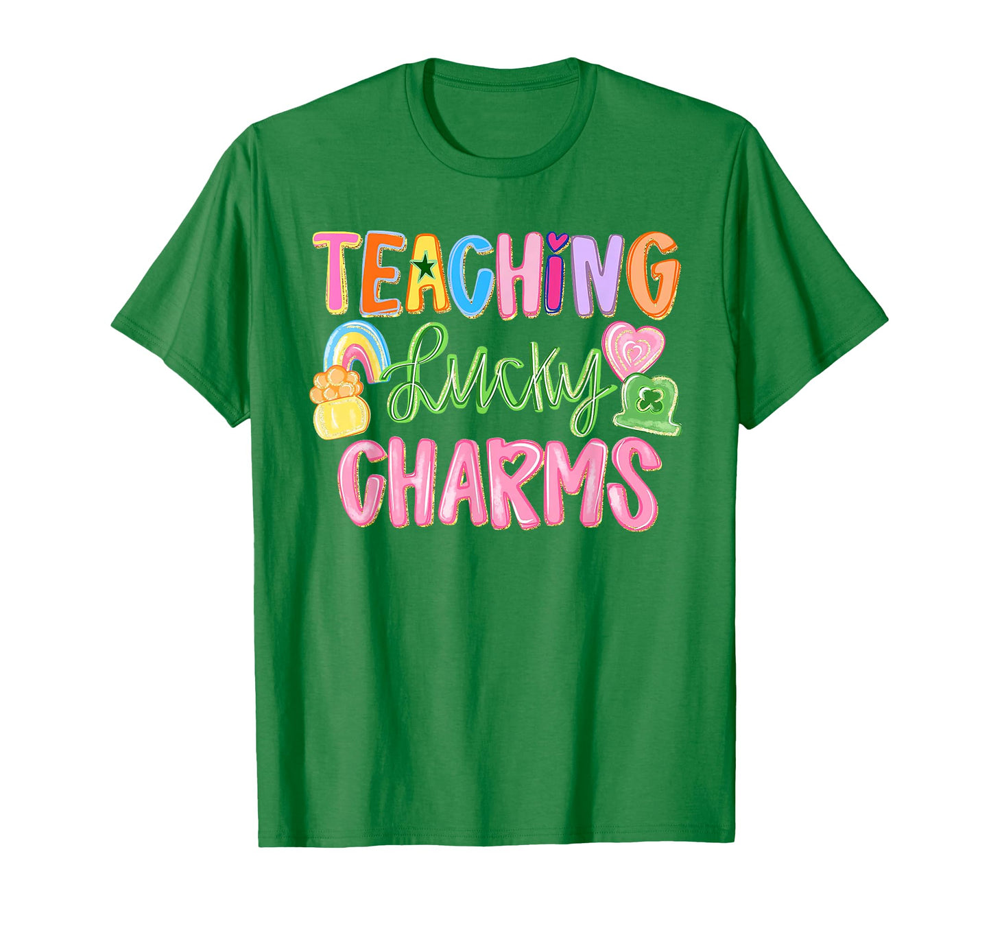 Funny Teaching Lucky Teacher Groovy St Patricks Day T-Shirt
