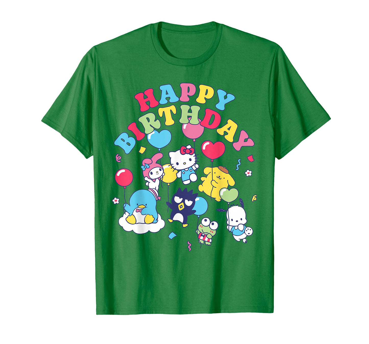 Hello Kitty and Friends Floating Ballons Happy Birthday T-Shirt