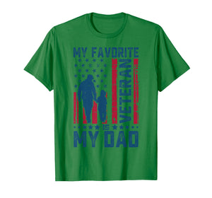 Father Veterans Day My Favorite Veteran is My Dad for Kids T-Shirt