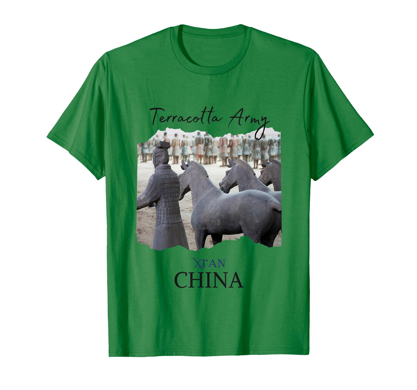 Terracotta Army Xian China Relics Kids Souvenir for Men Boys T-Shirt